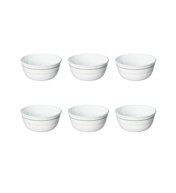 CORELLE LIVINGWARE DOUBLE RING GREEN 177 ML KATORI PACK OF 6