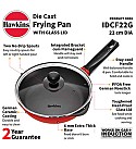 DIE CAST FRYING PAN 22 CM WITH GLASS LID (IDCF22G)