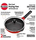 DIE CAST FRYING PAN 24 CM WITH GLASS LID (IDCF24G)