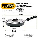 HARD ANODISED FRYING PAN 20 CM ROUNDED SIDES (AF20RS)