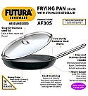 HARD ANODISED FRYING PAN (STAINLESS STEEL HANDLE) 29 CM WITH STAINLESS STEEL LID (AF29S)