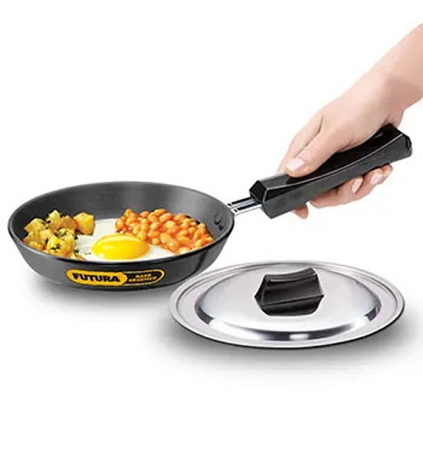 HARD ANODISED FRYING PAN 17 CM WITH STAINLESS STEEL LID (AF17S)