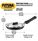 HARD ANODISED FRYING PAN 17 CM WITH STAINLESS STEEL LID (AF17S)