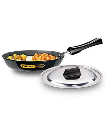 HARD ANODISED FRYING PAN 20 CM WITH STAINLESS STEEL LID (AF20S)