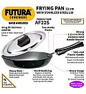 HARD ANODISED FRYING PAN 20 CM WITH STAINLESS STEEL LID (AF20S)