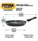 HARD ANODISED FRYING PAN 20 CM WITH STAINLESS STEEL LID (IAF20S)