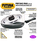 HARD ANODISED FRYING PAN 24 CM WITH STAINLESS STEEL LID (IAF24S)