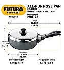 NONSTICK ALL PURPOSE PAN 2.5 LITRE WITH STAINLESS STEEL LID (NAP25)