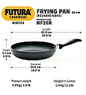 NONSTICK FRYING PAN (ROUNDED SIDES) 24 CM ROUNDED SIDES (NF24R)