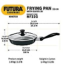 NONSTICK FRYING PAN 20 CM WITH GLASS LID (NF20G)