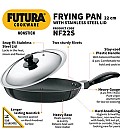 NONSTICK FRYING PAN 20 CM WITH STAINLESS STEEL LID (NF20S)