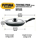 NONSTICK FRYING PAN 20 CM WITH STAINLESS STEEL LID (NF20S)