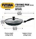 NONSTICK FRYING PAN 24 CM WITH GLASS LID (NF24G)