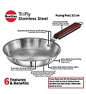 TRI-PLY STAINLESS STEEL FRYING PAN 20 CM (SSF20)