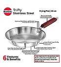 TRI-PLY STAINLESS STEEL FRYING PAN 24 CM (SSF24)