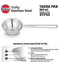 TRI-PLY STAINLESS STEEL TADKA PAN 1.5 CUP SPICE HEATING PAN (STP15)