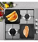 Pre-Seasoned Cast Iron Reversible Grill Pan/Griddle 10.5 Inch, Black