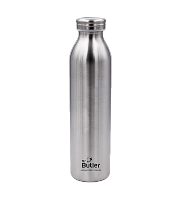 Mr. Butler Stainless Steel Water Bottle 800 Ml, Silvo, Rust Free, Grade SS 304, Silver