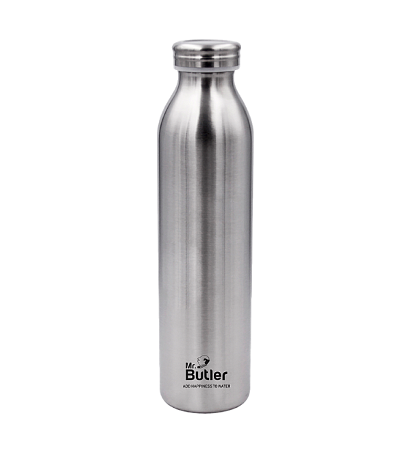 Mr. Butler Stainless Steel Water Bottle 800 Ml, Silvo, Rust Free, Grade SS 304, Silver