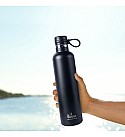 Thermosteel Bottle 1000 Ml, Ebony, Vacuum Insulated, Cold/Hot, Black