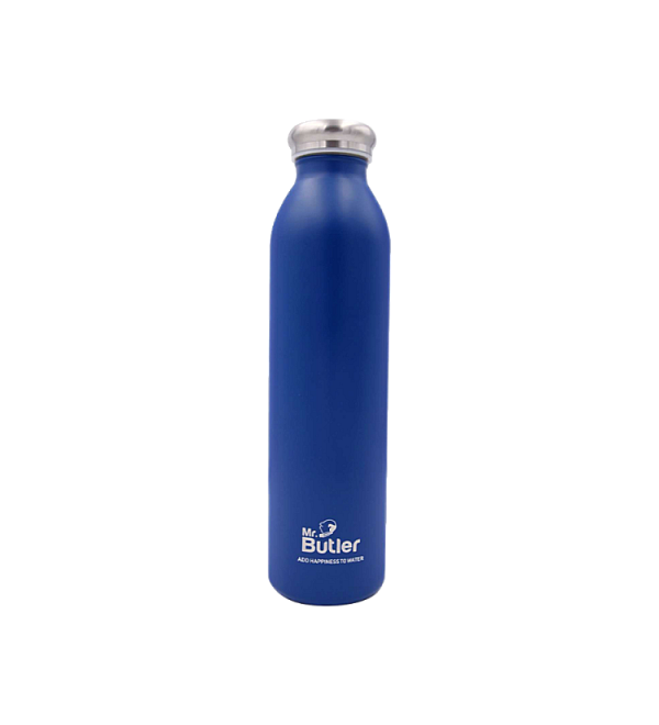 Mr. Butler Stainless Steel Water Bottle 750 Ml With Metal Clasp, Aqua, Rust Free, Grade SS 304, Blue