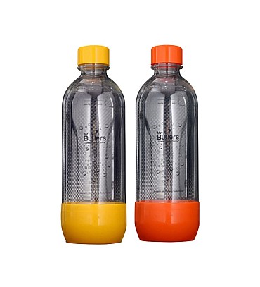 PET Bottle 1 Litre (Orange & Yellow) (Pack Of 2)