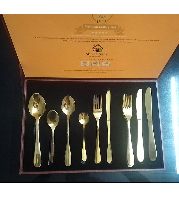 Jasmin gold cutlery set