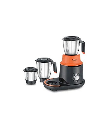 Prestige Stack-O-Mix 750 W Mixer Grinder with 3 Ss Jars Black & Orange