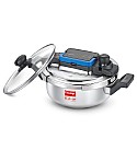 Prestige 3L Svachh FLIP-ON Stainless Steel Pressure Cooker with glass lid