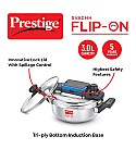 Prestige 3L Svachh FLIP-ON Stainless Steel Pressure Cooker with glass lid