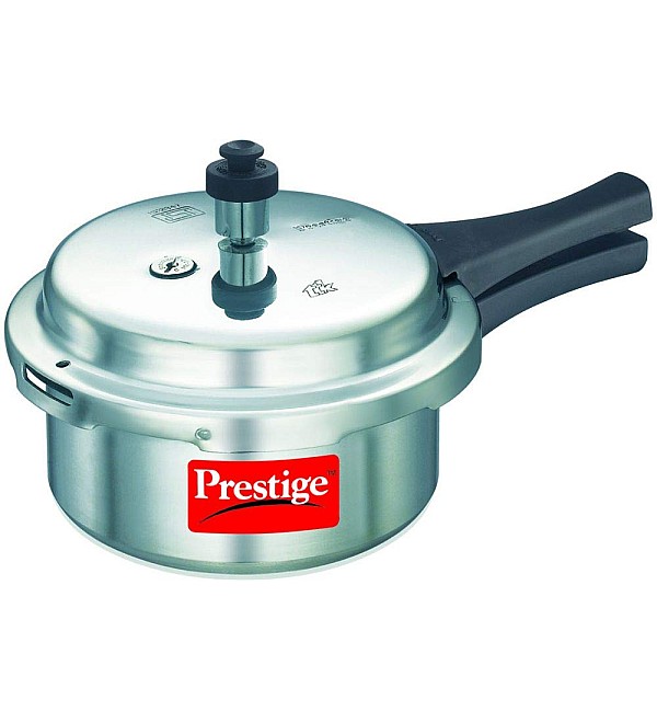 Prestige Popular Virgin Aluminium Outer Lid Pressure Cooker, 2 L (Silver)