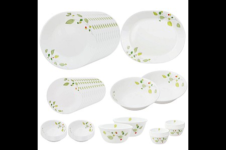 Dinnerware Delight: Elevate Your Meals with the Corelle Asia Collection Green Breeze 57-Piece Set