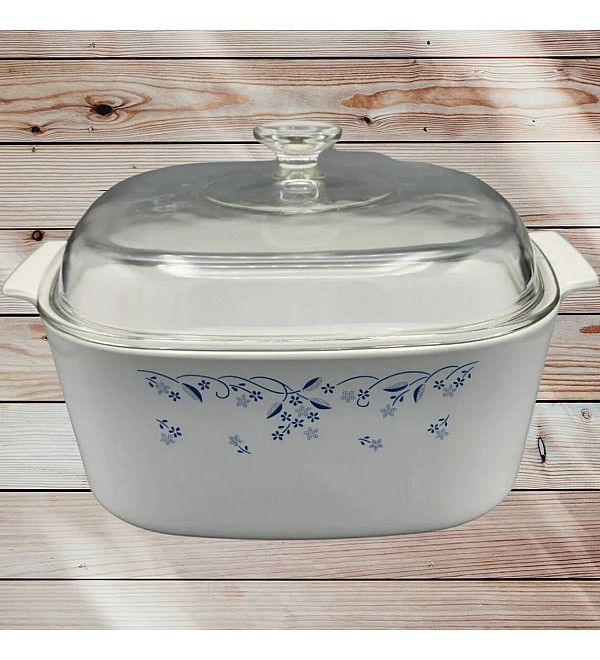 CORNINGWARE 5L COVERED CASSEROLE PROVINCIAL BLUE A-5