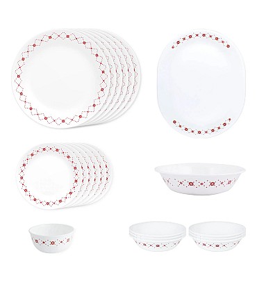 CORELLE CROWN 21 PCS DINNER SET