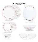 CORELLE CROWN 21 PCS DINNER SET