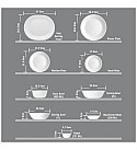 CORELLE LIVINGWARE DOUBLE RING GREEN 21 PCS DINNER SET