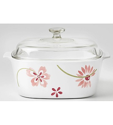 CORNINGWARE 5LTR COVERED COSSEROLE PRETTY PINK A-5