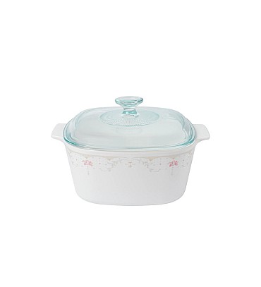 CORNINGWARE CASSEROLE BLOOMING PINK - 3 LTR WITH LID