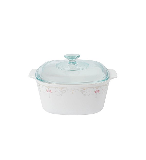 CORNINGWARE CASSEROLE BLOOMING PINK - 3 LTR WITH LID