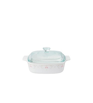 CORNINGWARE CASSEROLE BLOOMING PINK 1 LITER - WITH LID