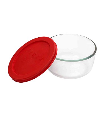 PYREX-2CUP/473ML ROUND WITH PLASTIC RED LID